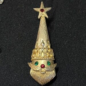 Vintage MIDCENTURY MODERN - Santa Claus -  Christmas Brooch - MYLU brand